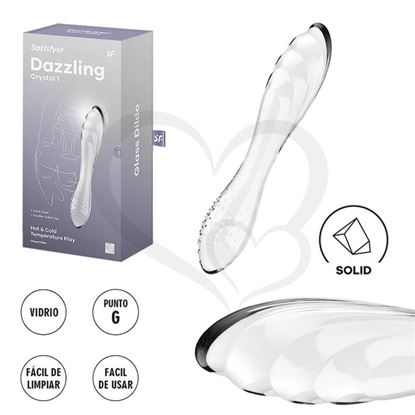 Dazzling Crystal 1 transparent Dildo de cristal solido